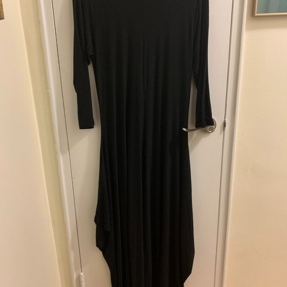 Midi Length Black Dress (Size M) - Picture 2 of 3